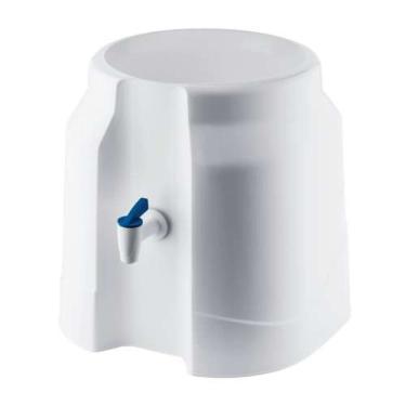 Imagem de Suporte para Galão 20 Litros com Torneira para Servir Água em Plástico Resistente para Cozinha e Escritório Branco Herc
