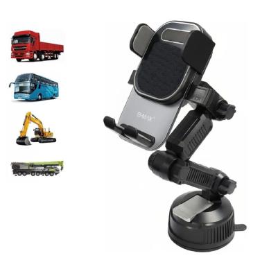 Imagem de Suporte Veicular para Celular em para-brisa e Painel BMG-56 para Vans, Caminhão, Carreta e Ônibus com Ventosa Super