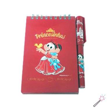 Imagem de Caderneta com Caneta - Turma da Mônica Princesinhas Personagem:Mônica,