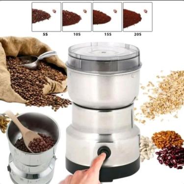 Imagem de Processador Café Moedor Grãos Elétrico Triturador Inox bivolt - Fartam