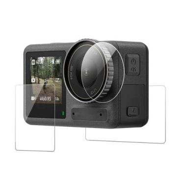 Imagem de Película de Vidro para Câmera DJI Osmo Action 5 Pro / 4 / 3 - Telesin