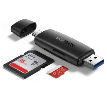 Imagem de Adaptador ugreen usb 3.0/tipo c leitor de cartao micro sd/sd cm304 - 8