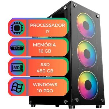 Imagem de Computador Pc MultiPc Intel I7 16GB SSD480 Win 10 Pro Bivolt