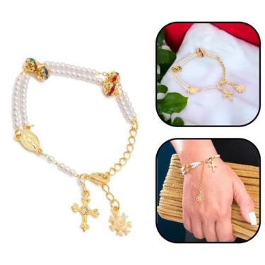 Imagem de Pulseira Nossa Senhora das Graças Pérola Branca - armazem