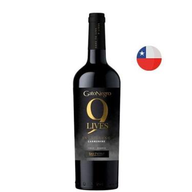 Imagem de Vinho Tinto Chileno Gato Negro 9 Lives Reserva Carmenere