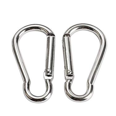 Imagem de 5 Unidades - Mosquetão De Alumínio Prateado Chaveiro