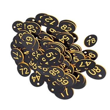 Imagem de 100 peças de plástico para de dormitório armário de supermercado, palavra preta + amarela