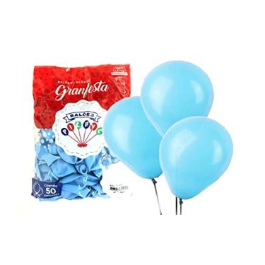 Imagem de 500 Bexiga Balão Liso Pequeno N° 6,5 - Azul Claro (10pct)