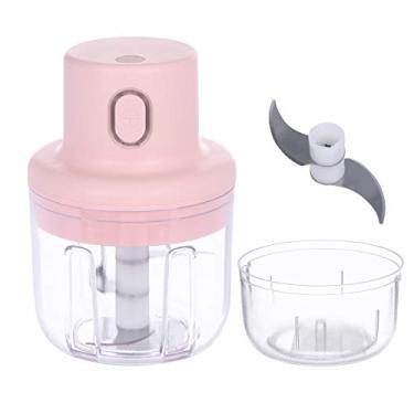 Imagem de Mini Processador de Alimentos 250ml Moedor Alho Elétrico Sem Fio Recarregável USB