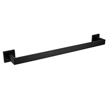Imagem de Acessórios de banheiro preto fosco Conjunto de ferragens Barra de toalha Toalheiro Gancho Saboneteira Escova Higiênica Suporte de copo Suporte de papel, Barra de toalha única