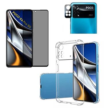 Imagem de Kit Capa Anti Impacto + Pelicula Privacidade + Pelicula Câmera Xiaomi Poco X4 Pro 5G (X4 Pro 5G)