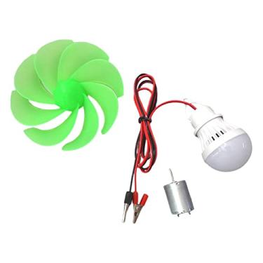 Imagem de Milageto Gerador de Energia Eólica Física Experiência Educacional Eletricidade Moinho Kit Gerador Princípio do Circuito Turbina Eólica