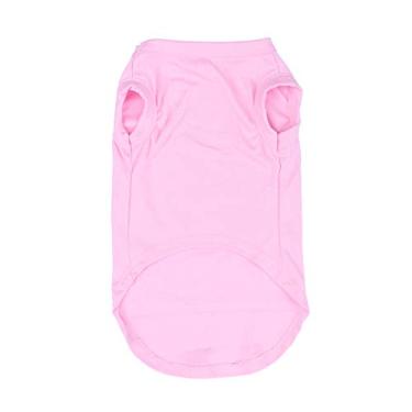 Imagem de Camiseta Balacoo Dog macia e confortável para animais de estimação roupas casuais roupas para cães verão filhote camiseta colete casual (tamanho XGG, rosa)