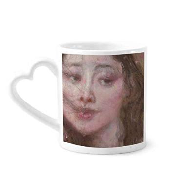 Imagem de Caneca Windy Night XJJ para pintura a óleo café cerâmica copo de coração de vidro