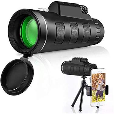 Imagem de Telescópio monocular - 40X60 FMC BAK4 de alta definição 【 Monóculo HD para observação de pássaros 】com suporte para smartphone e tripé IPX7 Materiais à prova d'água para viagens em acampamento