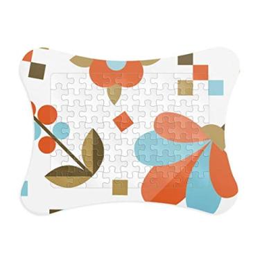 Imagem de Moldura de quebra-cabeça com tinta de flor de pixel para decoração de imagem