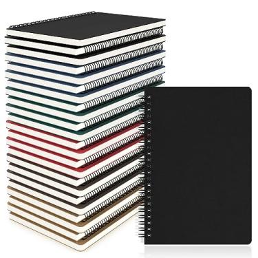 Imagem de EUSOAR Caderno espiral, A5, 24 pacotes, 5,5 x 8,3 cm, 120 páginas, pautado para viagem, caderno de anotações, bloco de anotações, caderno de esboços, estudantes, faculdade, escritório, negócios, assunto, diário, pautado, livro, diário, 6 cores