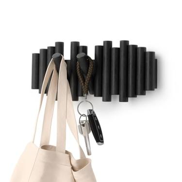 Imagem de Umbra Gancho de trilho de piquete para entradas, L38×D4×A17cm, preto