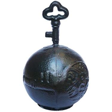 Imagem de Lulu Decor Batente de porta decorativo de ferro fundido, rolha pesada de 2,3 kg, peso de porta elegante para casa, escritório, cozinha, pátio, segurando portas abertas com segurança (chave preta)