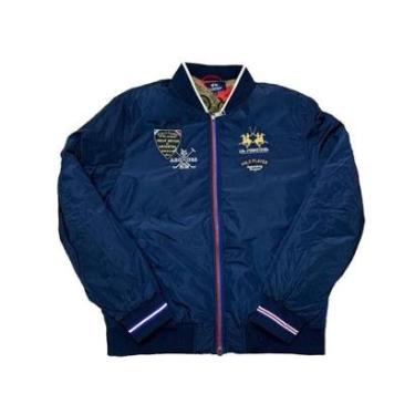 Imagem de Jaqueta Puffer La Martina De Nylon Bordada Azul Marinho-Unissex