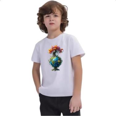 Imagem de Camiseta Infantil Arvore Da Vida Planeta Terra - Alearts