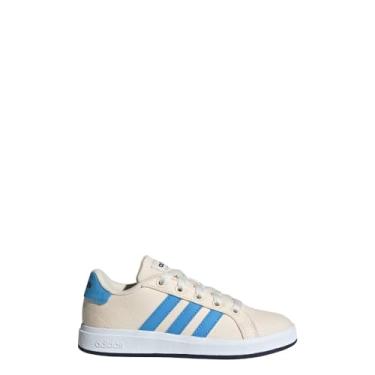 Imagem de adidas Tênis infantil Grand Court 2.0, Wonder White/Blue Burst/Shadow Navy, 12.5 Toddler