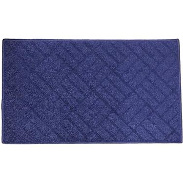 Imagem de Tapete padrão de tecido moderno, antiderrapante para casa, cozinha, tapete de chão, tapete confortável para ficar em pé e entrada, 43 x 71 cm, Verde, 17" by 28"