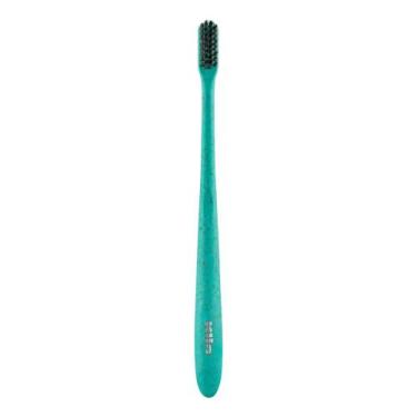 Imagem de Escova Dental Eco Cerdas Macia Com Infusão de Carvão - Klin, Verde águ