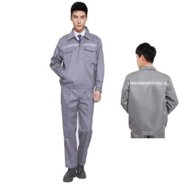 Imagem de Conjunto Uniforme EPI Segurança Faixa Refletiva Trabalho Profissional 
