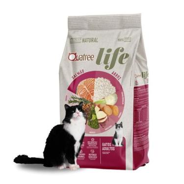 Imagem de Pacote de Ração com 3kg Quatree Life Gato Castrado Salmão & Frango