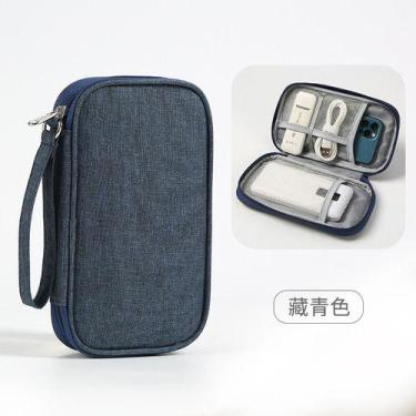 Imagem de Necessaire Organizadora Bolsa Portátil Celular Cabos Fios - oem