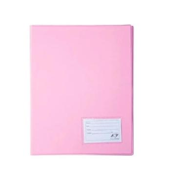 Imagem de Kit 20 Pastas Catalogo Rosa Com 20 Envelopes Plásticos Acp