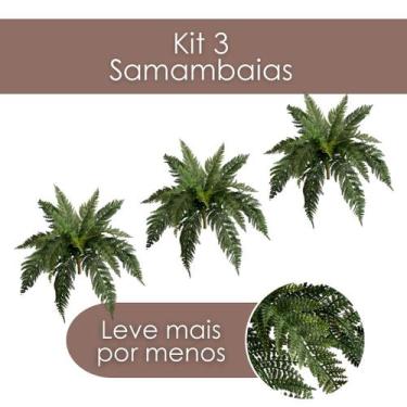 Imagem de Buque de Samambaia Planta Artificial Linha Premium Volumoso Com Toque 