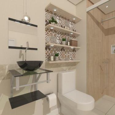 Imagem de Gabinete de vidro croácia 40cm ac preto - EKASA