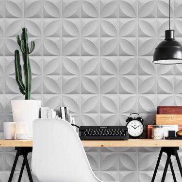 Imagem de 80 Placas Petalas 3D Revestimento De Parede Pvc 25Cm X 25Cm - Colaí Ad