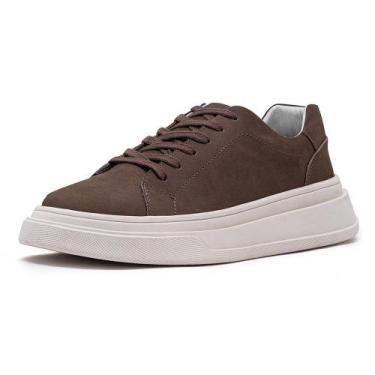 Imagem de Tênis Casual Max Avalon em Couro Marrom, 46