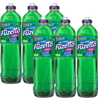 Imagem de Detergente Lava Louça 500ml Fuzetto Kit com 6unidades (6x500ml) (Limão)