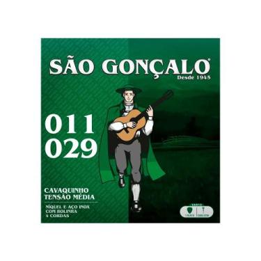 Imagem de Encordoamento p/ cavaco são gonçalo tensão alta c/bolinha 