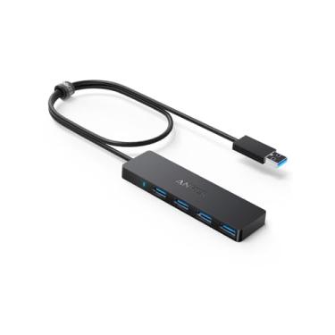 Imagem de Anker Hub USB 3.0 de 4 portas, hub USB de dados ultrafino com cabo estendido de 60 cm [carregamento não suportado], para MacBook, Mac Pro, Mac mini, iMac, Surface Pro, XPS, PC, Flash Drive, HDD móvel