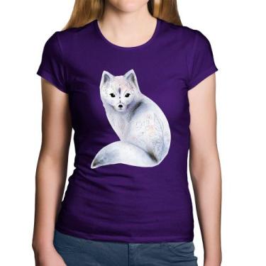 Imagem de Baby Look Algodão Raposa Arte - Foca na Moda, Roxo, G