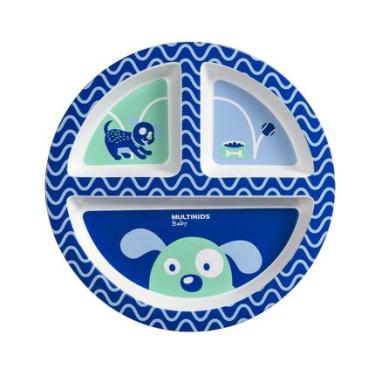 Imagem de Prato com Divisória Funny Meal Doguito Azul Multikids Baby - BB1114 BB1114
