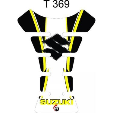 Imagem de Protetor De Tanque Adesivo Tankpad T369 suzuki Amarelo E Pr - Resitank