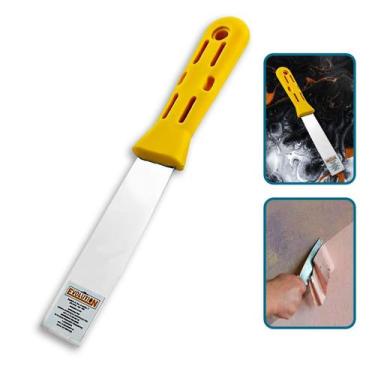 Imagem de Espátula de Aço Inox Evolution Cabo Amarelo Vários Tamanhos Aplicação 