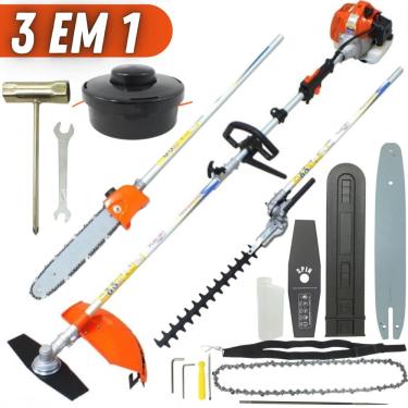 Imagem de Roçadeira Com Motopodador de Galhos e Podador de Cerca Viva Multifuncional VRM330 2T 33CC 1,30HP