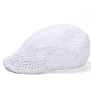 Imagem de Boina Italiana Gorro Moda Estilo Tecido Repirável Poliester , Branco, 
