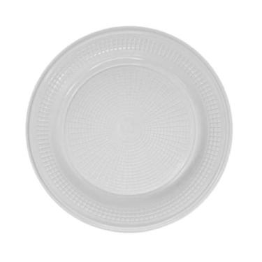 Imagem de Prato Churrasco Descartável Bio Branco Ø 25cm c/10un Trik Trik
