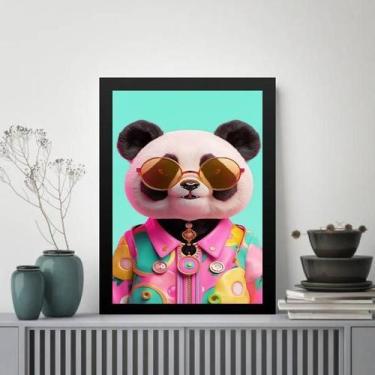 Imagem de Quadro Panda Humano - Óculos 24X18Cm - Com Vidro - Quadros On-Line