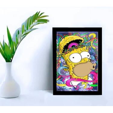 Imagem de Quadro Decorativo Homer Simpson Drop C Moldura e Vidro 33x25 - Genéric