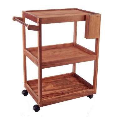 Imagem de Carro De Apoio Tramontina Em Madeira Muiracatiara Fsc Com Acabamento Em óleo Mineral E Cepo