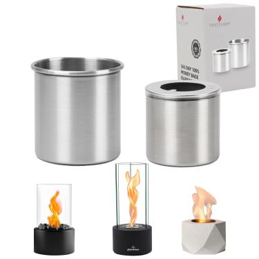 Imagem de Câmara de combustão redonda de metal para fogueira de mesa para flammta, KIZZBY, Roundfire, Danya B, queima de segurança de combustível etanol, acessórios de lareira de mesa para lareira de mesa